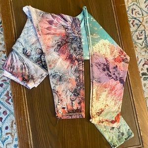 2 for 1 Elephant Evolution and Creation Leggings and Wet Seal Tights